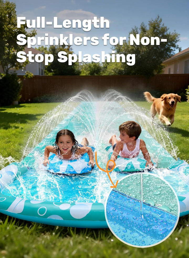 JOYIN 22,5ft/685.8cm Wasserrutsche und 2 Bodyboards, Garten-Wasserrutsche Sommer-Rutsch-Wasserrutsch