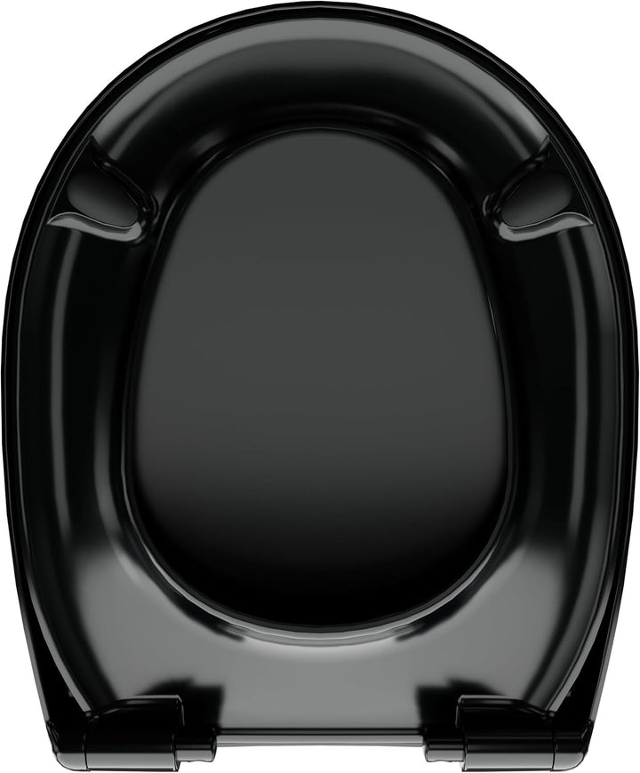 LUVETT® WC-Sitz mit Absenkautomatik C100 oval universell, Toilettendeckel mit 3 Edelstahl Montagelös