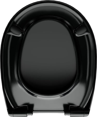 LUVETT® WC-Sitz mit Absenkautomatik C100 oval universell, Toilettendeckel mit 3 Edelstahl Montagelös
