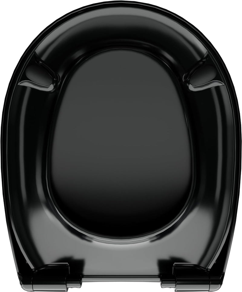 LUVETT® WC-Sitz mit Absenkautomatik C100 oval universell, Toilettendeckel mit 3 Edelstahl Montagelös
