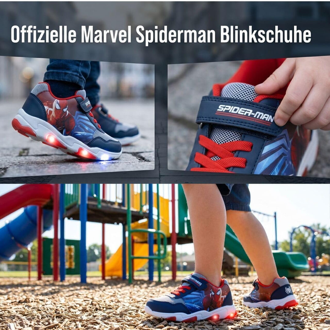 Leomil Paw Patrol Blinkschuhe Schuhe Jungen, Ideal for Schule und Freizeit 26 EU Blau Rot 795, 26 EU