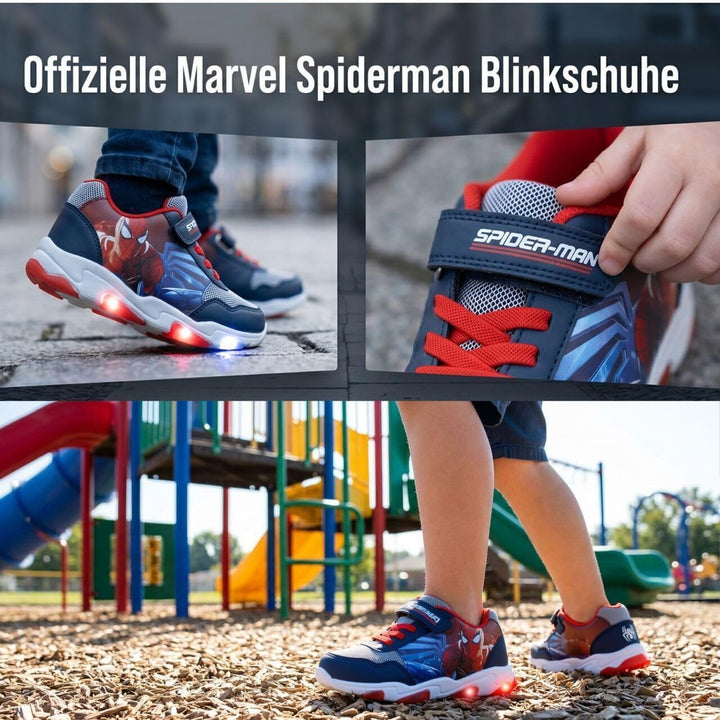 Leomil Paw Patrol Blinkschuhe Schuhe Jungen, Ideal for Schule und Freizeit 26 EU Blau Rot 795, 26 EU