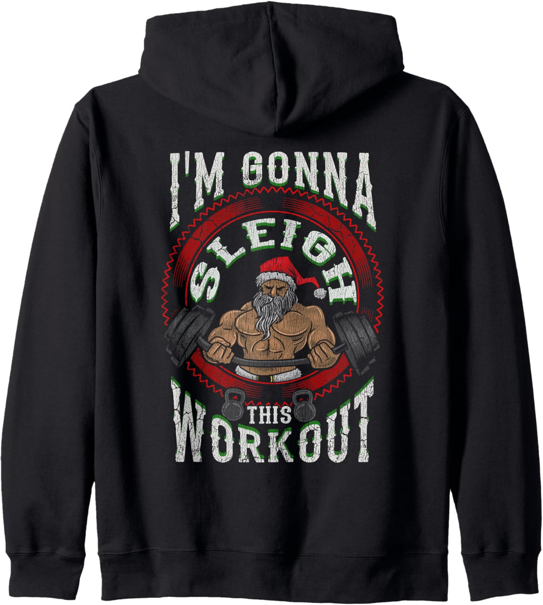 Santa Schlitten This Workout Weihnachten Fitnessstudio Übung Männer Kapuzenjacke