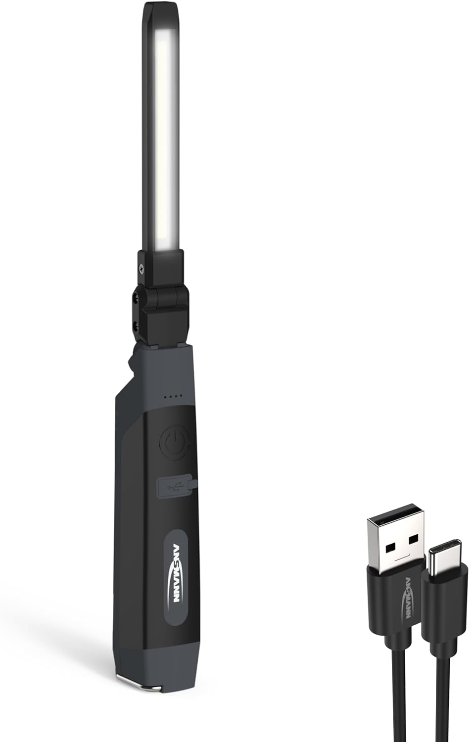ANSMANN LED Inspektionsleuchte mit 500 Lumen - Arbeitsleuchte kabellos, flexibel & magnetisch - 5W F