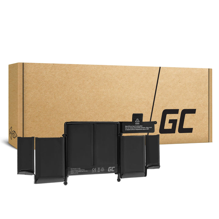 Green Cell A1493 Akku für ﻿Apple MacBook Pro 13 A1502 (2013, 2014) Laptop (6600mAh 11.42V Schwarz)