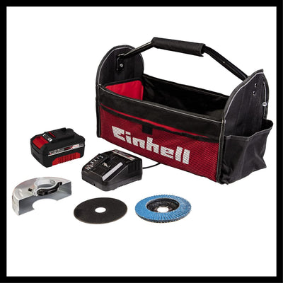 Einhell Akku-Winkelschleifer TE-AG 18/115 Li Kit Power X-Change (18 V, 115 mm Scheibendurchmesser, 2