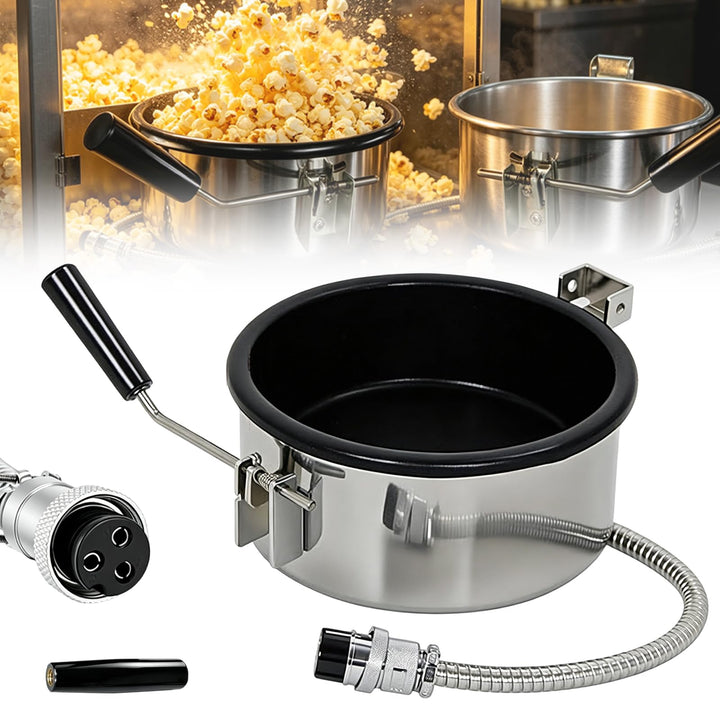 Heissluft Popcornmaschine Zubehör, Popcorntopf 3 Löcher 15mm | Anti-Scorch-Pfanne Einfach zu Säubern