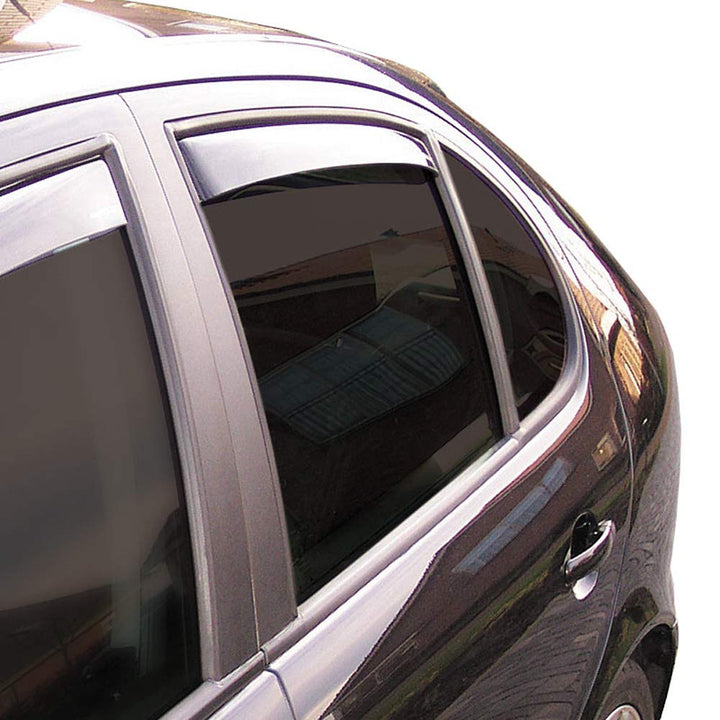 ClimAir Car Comfort Windabweiser Master Schwarz (Hinten) kompatibel mit Mercedes E-Klasse W212 4 tür