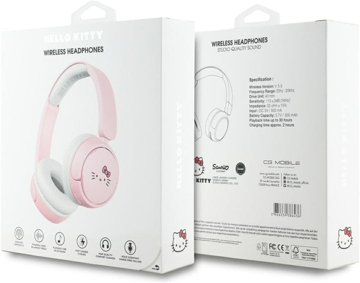 CG Mobile Hello Kitty Ohrhörer Face Logo Bluetooth (Rosa)