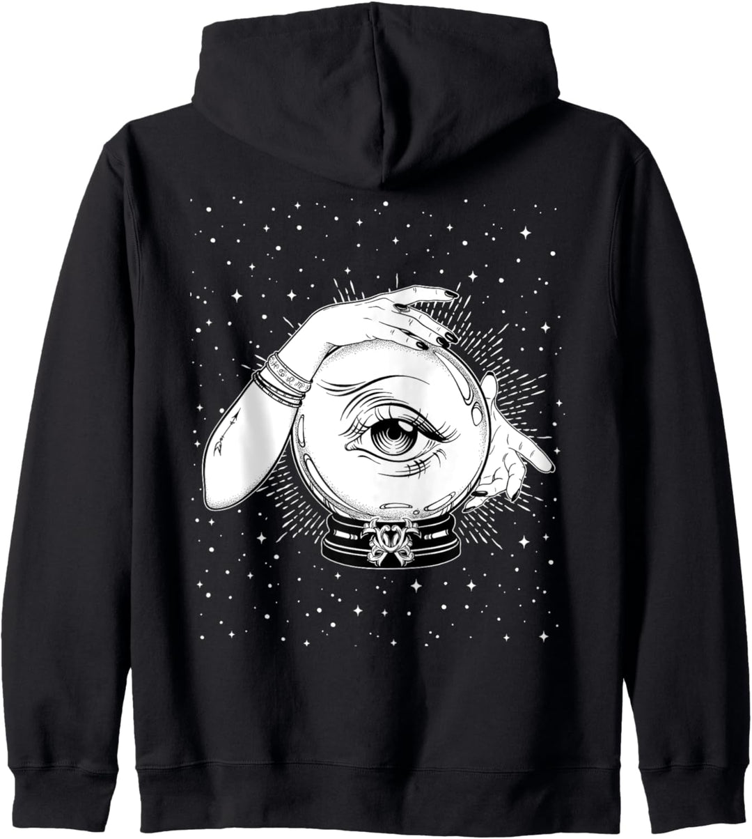 Vintage Witchy Mystic Kristallkugel Magic Eye Wahrsagerin Kapuzenjacke