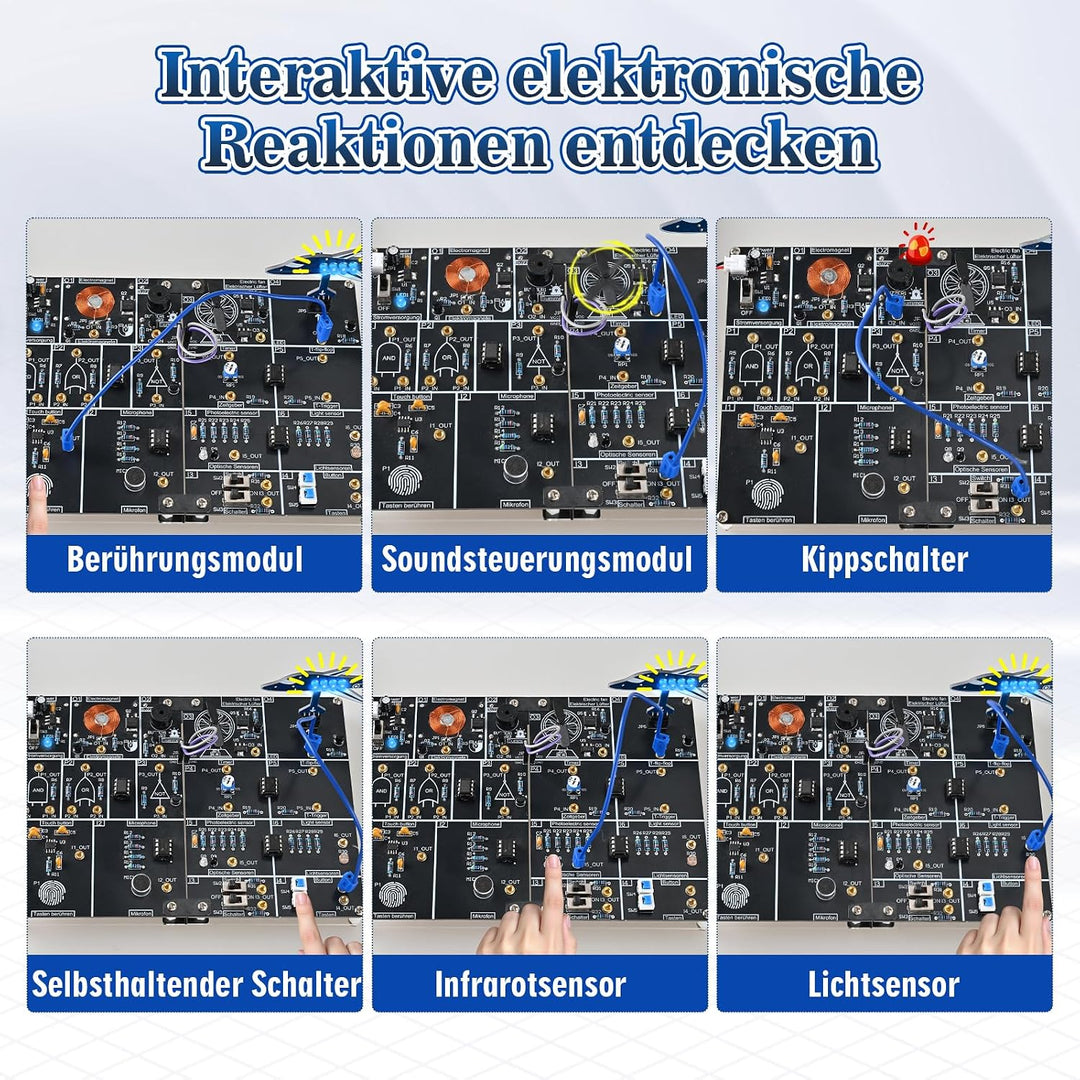 PEMENOL Digital Schaltungs Lern Löt Bausatz DIY Kit mit Lüfter&amp;LED-Lampe Multifunktional Elektronik