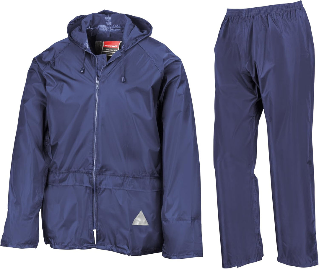 Schwerer, wasserdichter Herren Regenanzug (Jacke und Hosenanzug), Königsblau