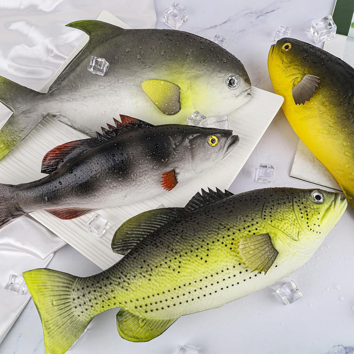 Meiwlong 4 Stück Künstliche Fisch Deko Kunststoff Fische Dekoration Realistische Simulation Modell G