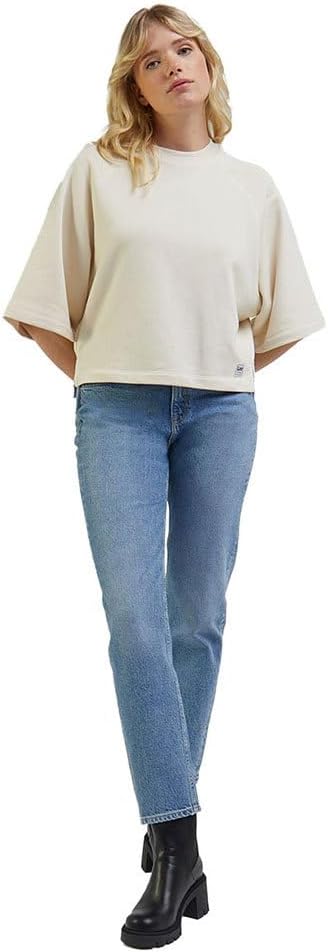 Lee Damen Raglan Sweat Sweatshirt, Beige