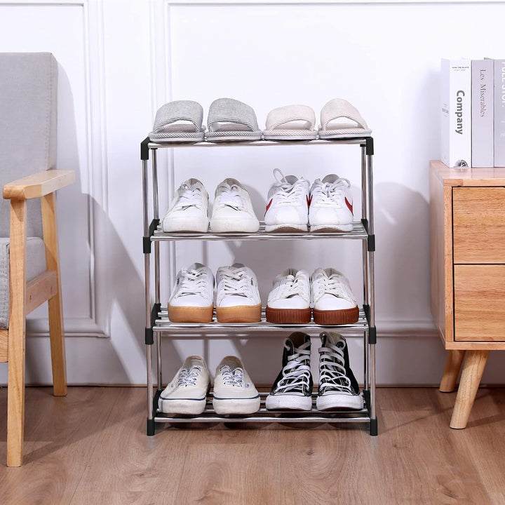 Stapelbares kleines Schuhregal, Eingangsbereich, Flur und Schrank, platzsparende Aufbewahrung und Or