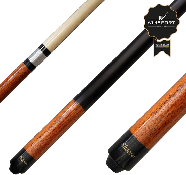 Winsport Shooter Billardqueue, aus hochwertigem Ahornholz, Pool-Cue, super Spielqualität, 147 cm 2-T