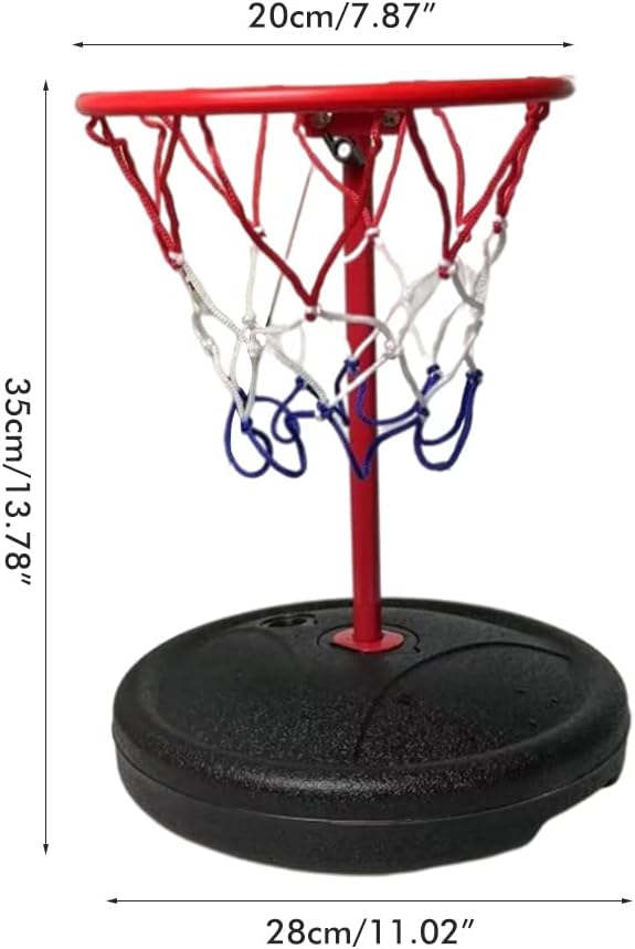 Schwimmbecken-Basketballkorb, Schwimmender Kunststoff-Metall-Basketballkorb mit 35 Cm Höhe, Tragbare