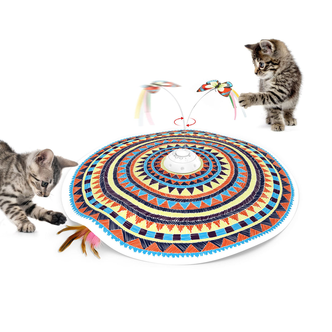 Potaroma Katzenspielzeug Selbstbeschäftigung, wiederaufladbar Elektrisch 3-in-1 Versteckspiel Kätzch