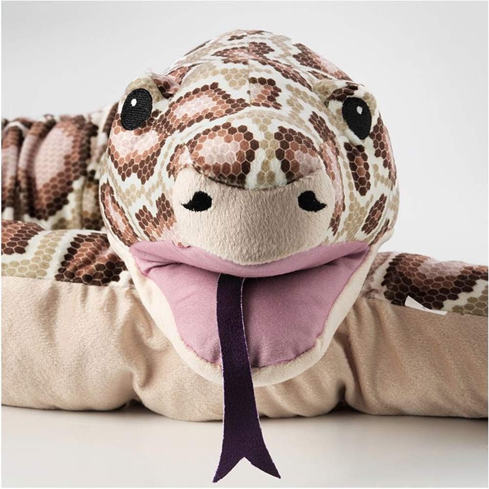Tikwisdom 170CM High simulation Super long Brown python Soft Plush Toys, Large Stuffed Animals Hand