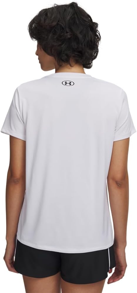 Under Armour Damen Tech Short Sleeve Crew T-Shirt (1er Pack) XS (100) Weiss/Schwarz, XS (100) Weiss/