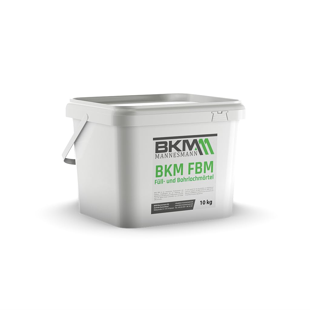 FBM Füll- Bohrloch-Mörtel 10 kg, schnell erhärtender mineralischer Trockenmörtel, reicht für ca. 500