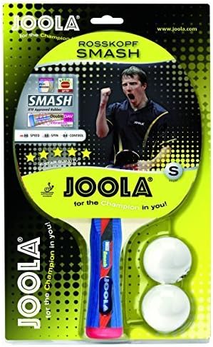 JOOLA Tischtennisschläger Rosskopf Smash Tischtennisschläger + TT-Hülle Rot, Tischtennisschläger + T