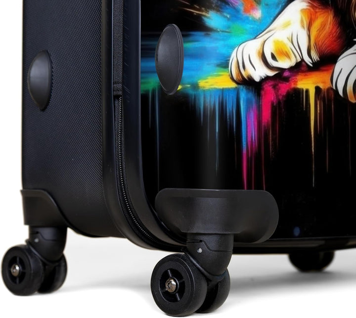 NoBoringSuitcases.com® Koffer XL Gross 77x51.5x28 cm Reisekoffer mit 4 Rollen Leicht Trolley Hartsch