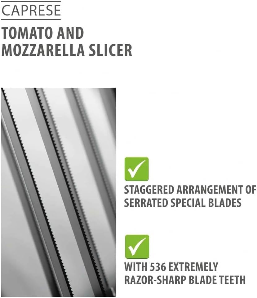 GEFU Tomaten- und Mozzarellaschneider CAPRESE - Scheibenschneider für Tomaten und Mozzarella - mit g