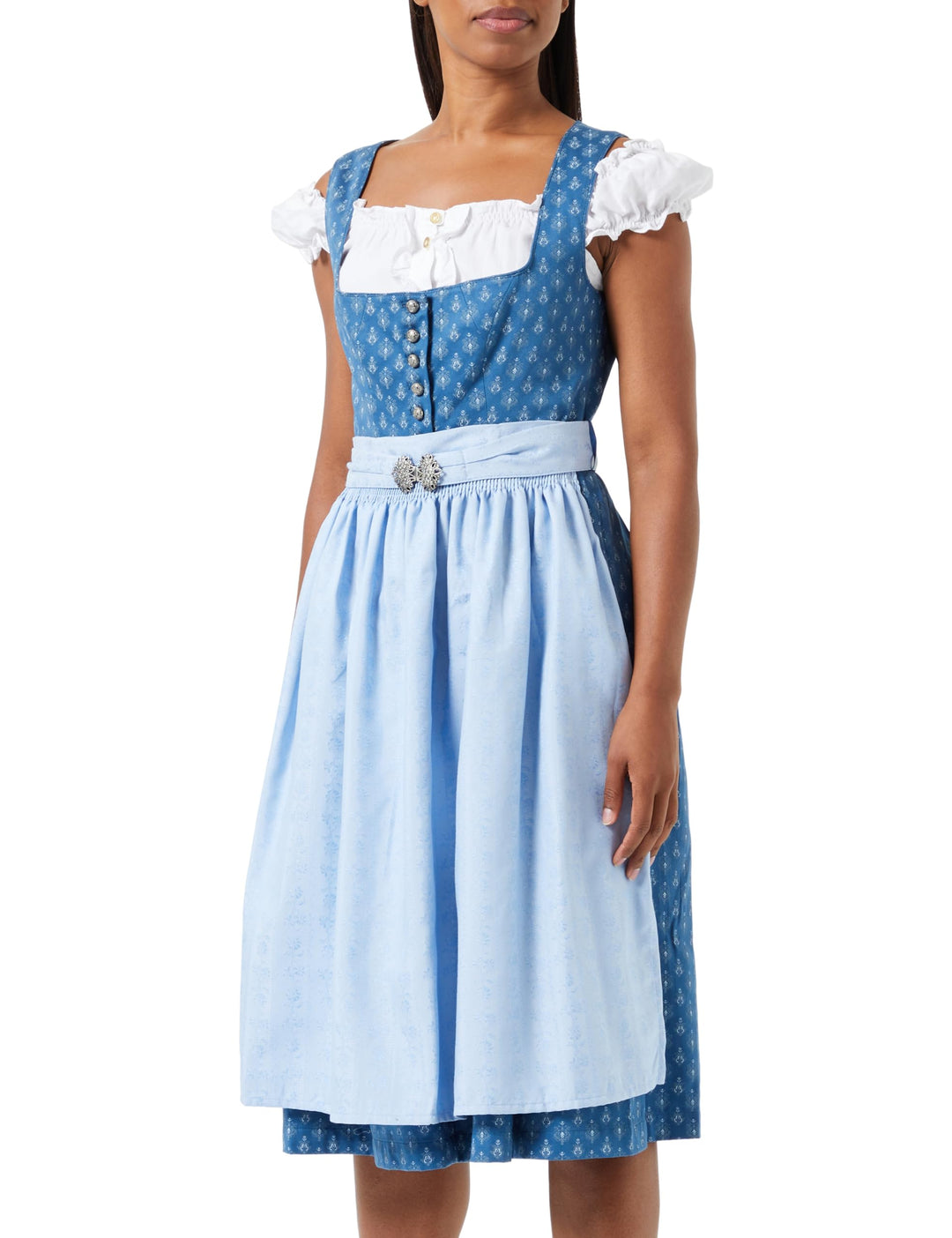 Stockerpoint Damen Dirndl Fanny Kleid für besondere Anlässe 40 Dunkelblau, 40 Dunkelblau