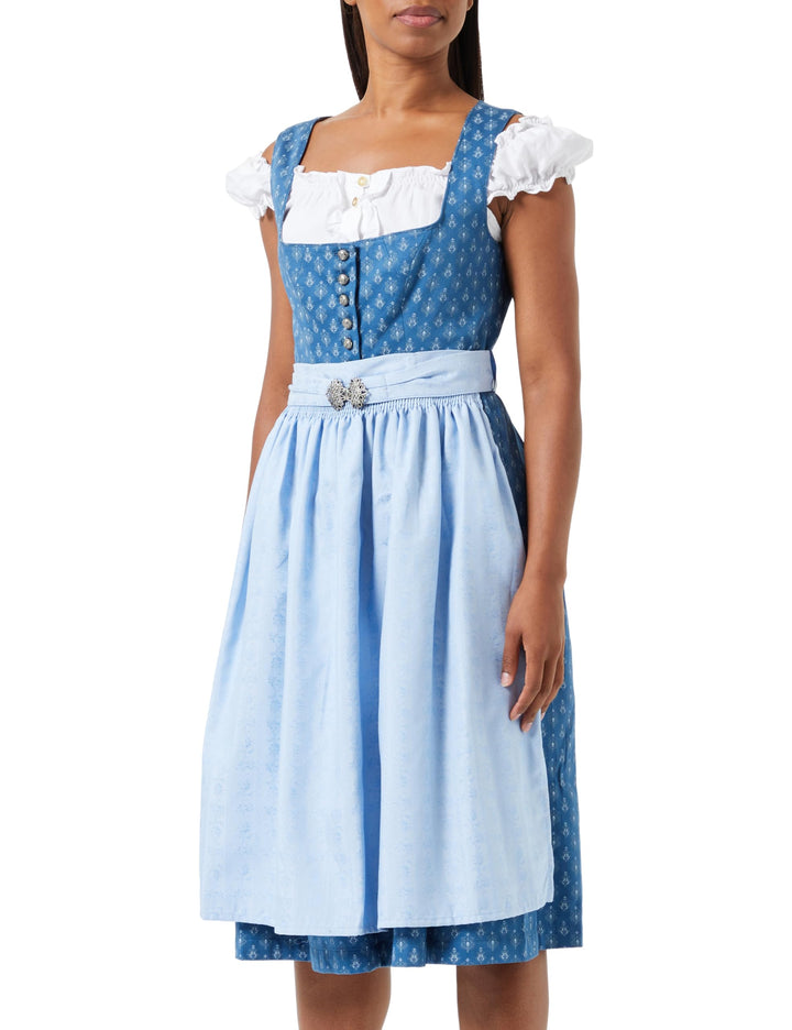Stockerpoint Damen Dirndl Fanny Kleid für besondere Anlässe 40 Dunkelblau, 40 Dunkelblau