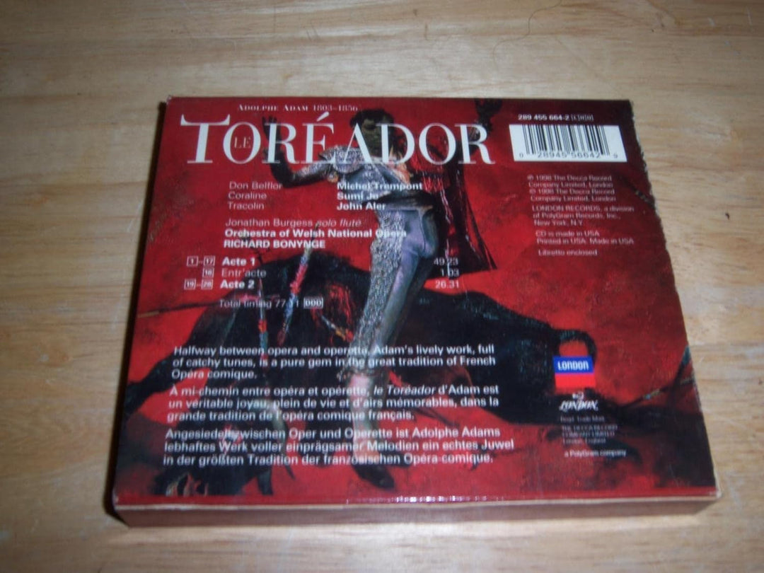 Adam: Toreador (Gesamtaufnahme), Audio-CD