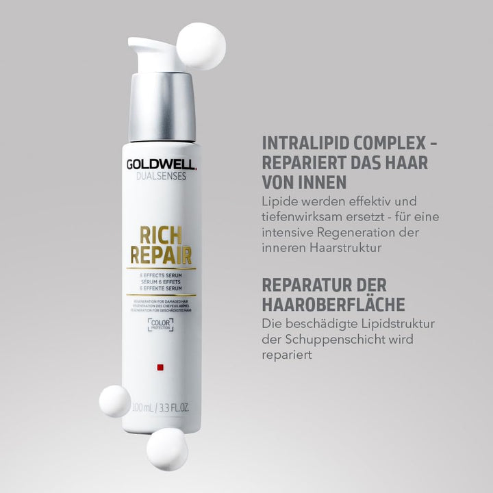 Goldwell Dualsenses Rich Repair 6 Effekte Serum, für trockenes und geschädigtes Haar, 100 ml Unparf