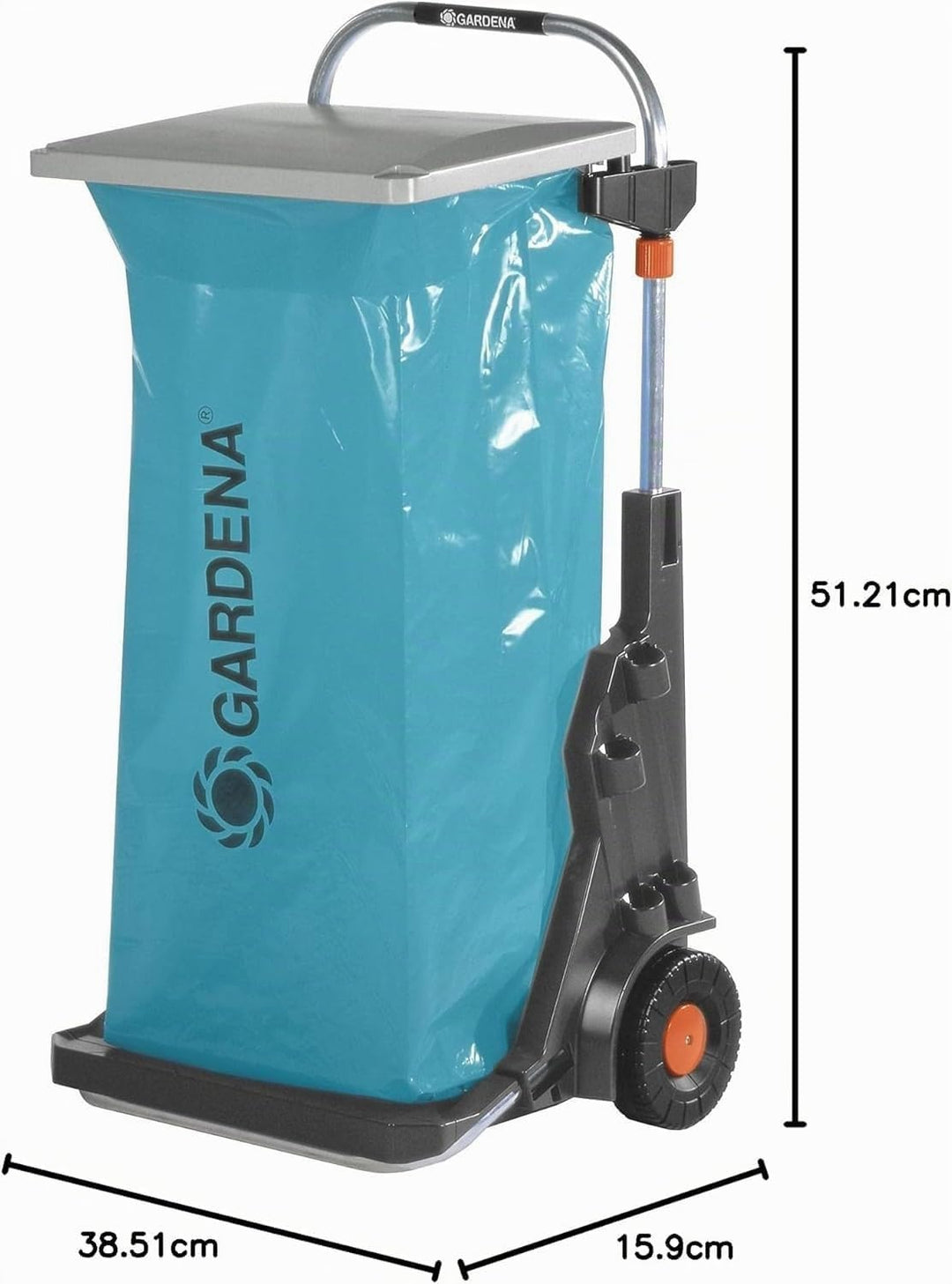 Gardena Gartenmobil: Vielseitiger Transportwagen für den Garten, mit integrierter Sackkarre, rasensc