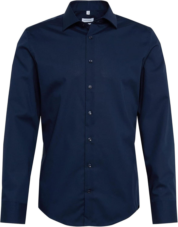 Seidensticker Herren Business-Hemd - Slim Fit - Bügelfrei - Kent-Kragen - Langarm - 100% Baumwolle 4