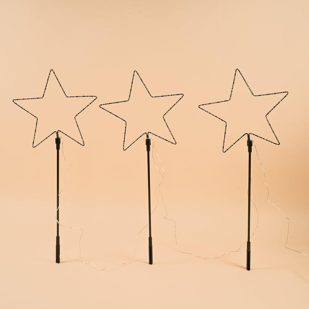 esotec Solar-Steckleuchte Steckleuchten Gartenstecker STERNENZAUBER Weihnachtsbeleuchtung für aussen