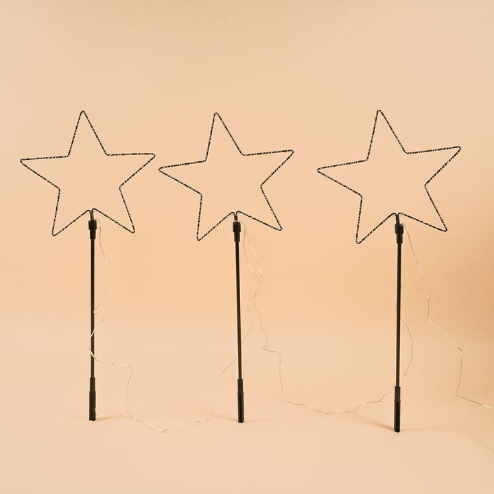 esotec Solar-Steckleuchte Steckleuchten Gartenstecker STERNENZAUBER Weihnachtsbeleuchtung für aussen