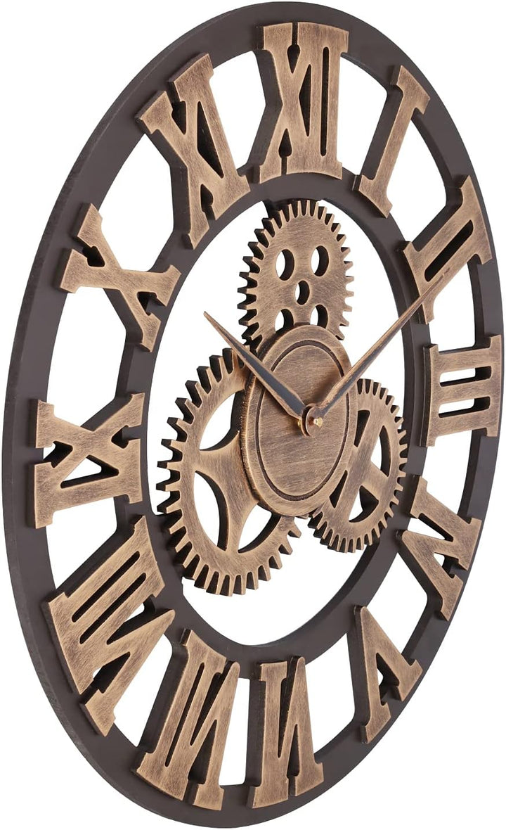 Wanduhr Ohne TickgeräUsche Lautlos 60cm Römische Ziffer Batterie Betriebene Quarz Gross Wanduhr Einf