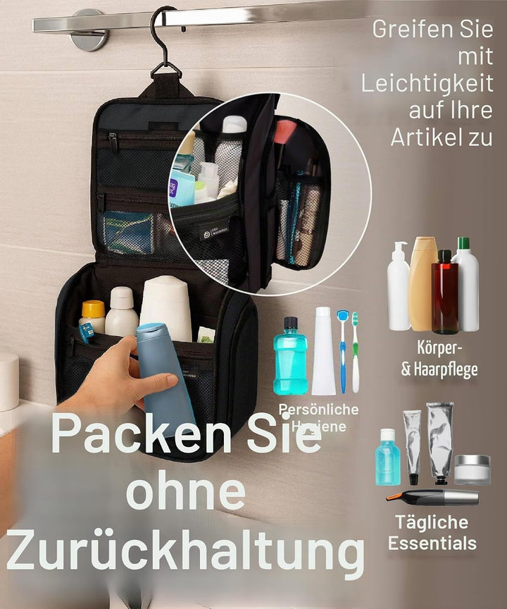 D&D - Kulturbeutel zum Aufhängen – Designer-Reise-Organizer für Make-up und Toilettenartikel für Dam