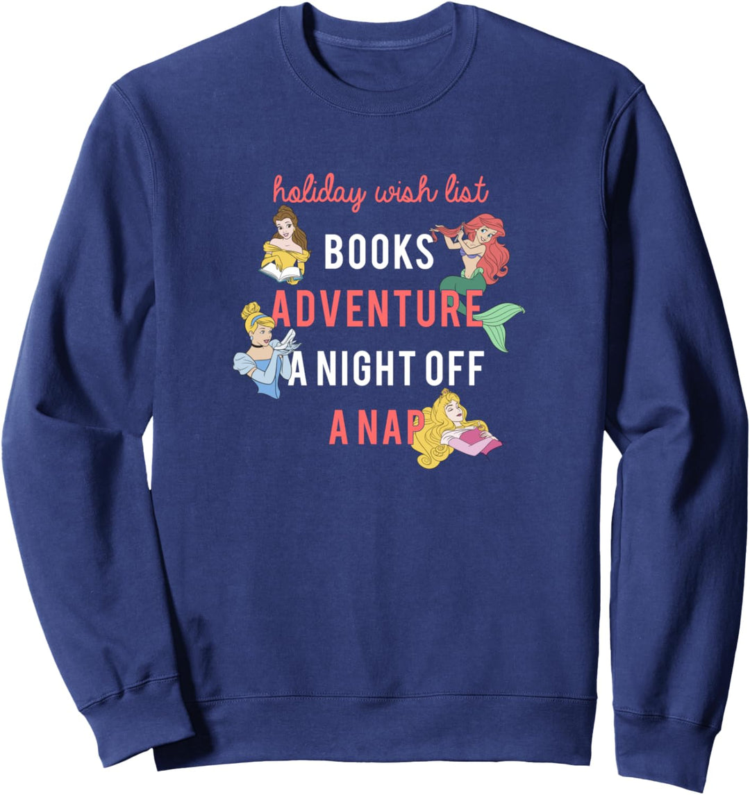 Disney Princess Holiday Wish List Word Stack C1 Sweatshirt