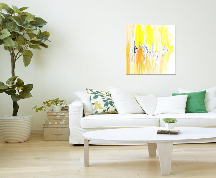 Paul Sinus Art Modernes Wandbild Abstrakt009_60x60cm Abstrakte Kunst Kunstdruck auf Leinwand Zeitlos