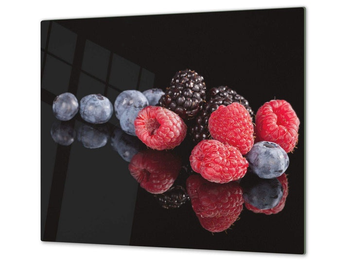 Küchenbrett aus Hartglas und Induktionskochplattenabdeckung – Schneideplatten SINGLE mit 60 x 52 cm