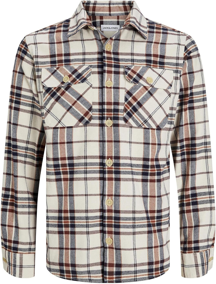JACK & JONES Male Overshirt Comfort Fit Overshirt S Asphalt, S Asphalt