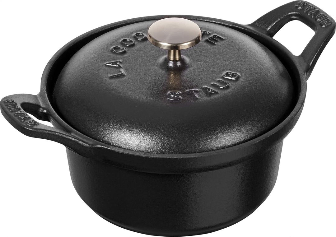 Staub 40501-020-0 Mini Auflaufform Coquête, Gusseisen, schwarz, 12 cm