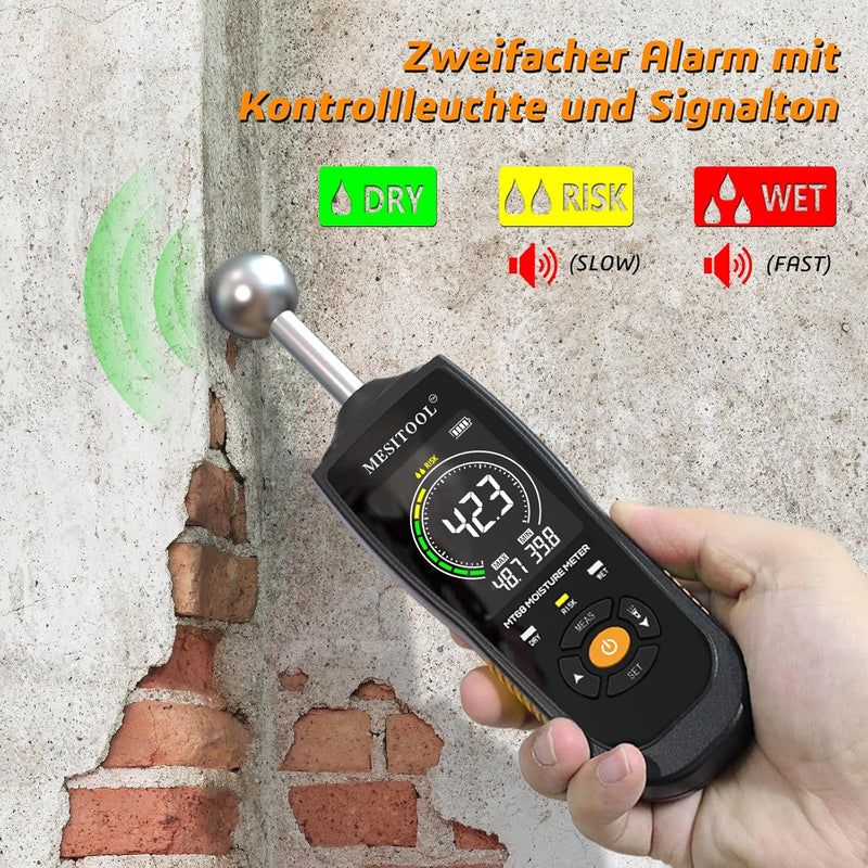 Feuchtigkeitsmessgerät Feuchtigkeitsmessgerät Detector für Wände Zerstörungsfreie Messung Holzfeucht