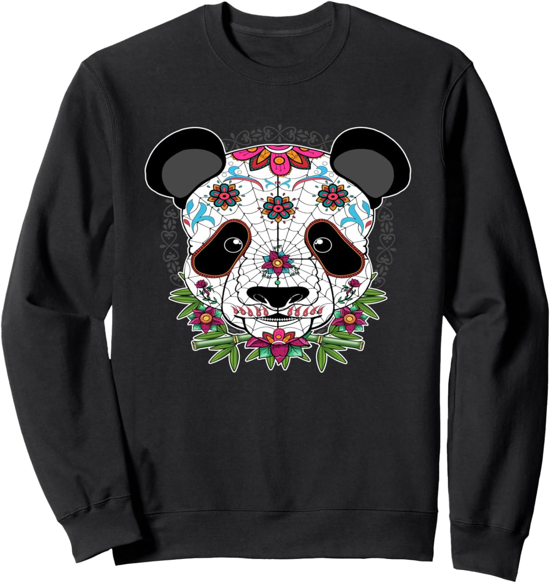 Panda dia de los muertos Tag des toten Pandas Zuckerschädels Sweatshirt