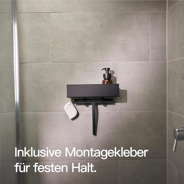 Designfabrik Hamburg Duschablage ohne Bohren | Badezimmer Regal | Badregal | Duschregal ohne Bohren