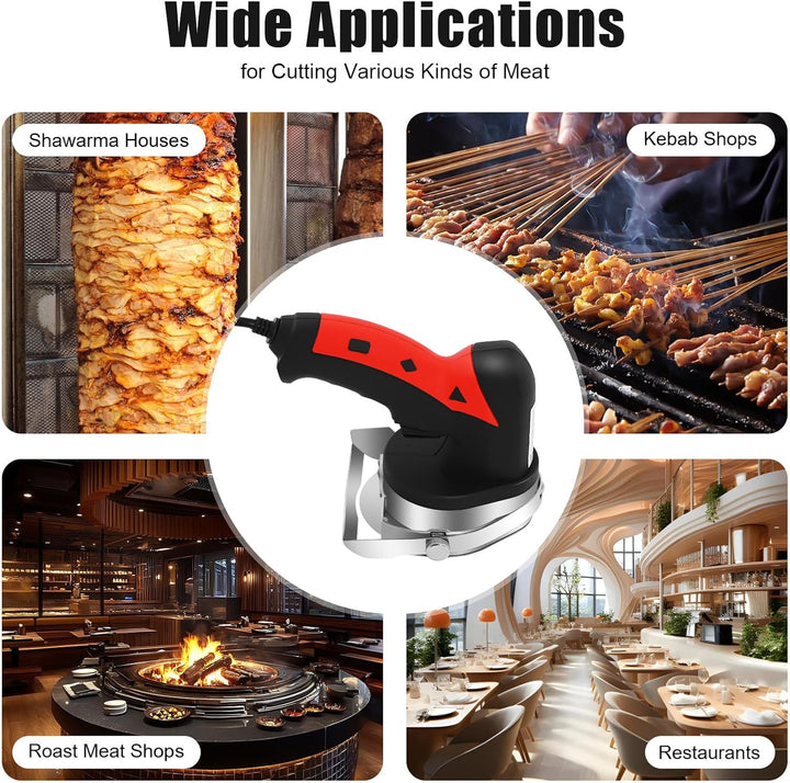 Elektrisches Grillmesser, 80 W, elektrisch, tragbar, Grillmesser, Fleischschneider, Kebab aus Edelst