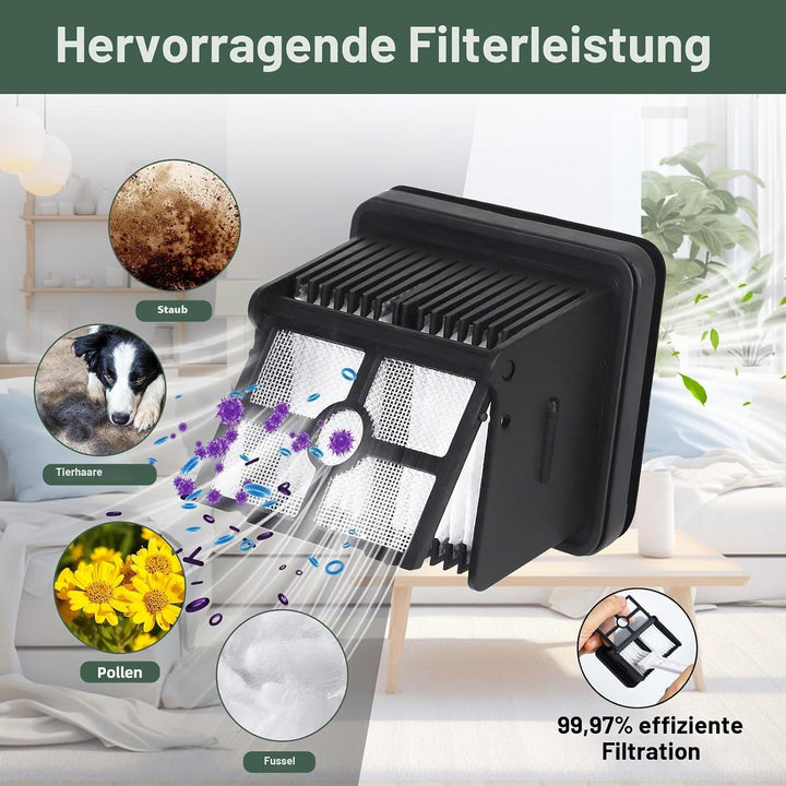 Zubehör für Dreame H12 Pro Ultra/H13 Pro Nass- und Trockensauger Ersatzteile, 2 Bürstenrolle + 4 Fil