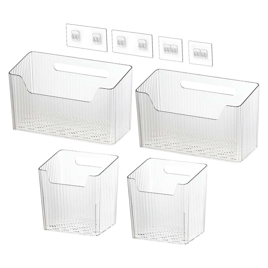 Küchenschranktür Organizer, 4 Stück Küchenschranktür Aufbewahrungsbox, Selbstklebendes Wandbox, Wand