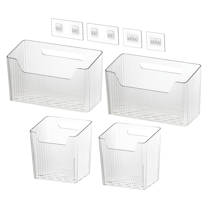 Küchenschranktür Organizer, 4 Stück Küchenschranktür Aufbewahrungsbox, Selbstklebendes Wandbox, Wand